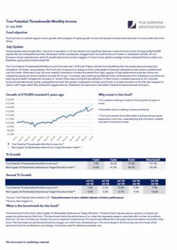 True Potential Threadneedle Monthly Income Factsheet
