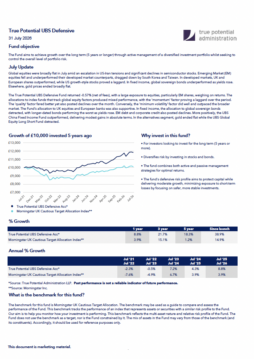 True Potential UBS Defensive Factsheet
